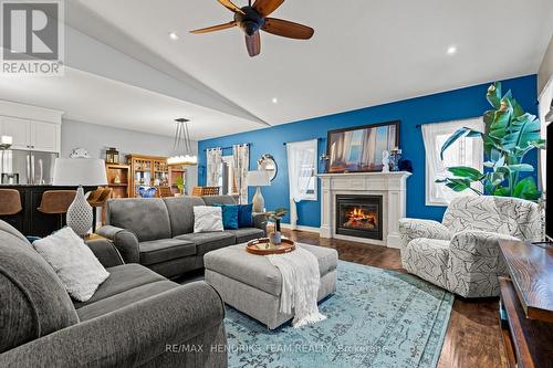 379 Michael Drive, Welland (N. Welland), ON - Indoor Photo Showing Living Room With Fireplace