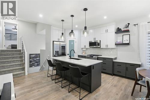 746 Bentley Manor, Saskatoon, SK - Indoor Photo Showing Kitchen With Double Sink With Upgraded Kitchen