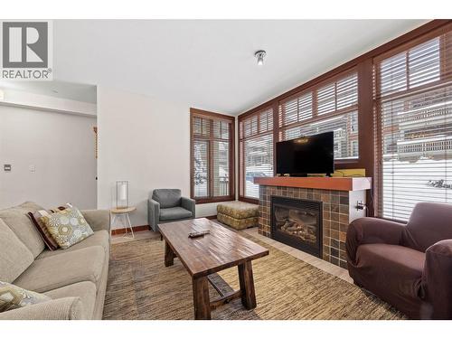 5015 Valley Drive Unit# 58, Sun Peaks, BC - Indoor Photo Showing Living Room With Fireplace