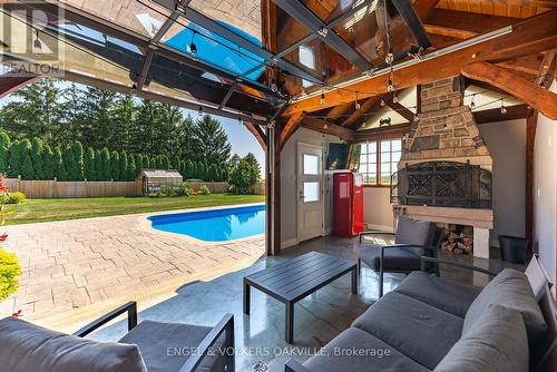 15578 Niagara River Parkway, Niagara-On-The-Lake (River), ON - Outdoor With In Ground Pool With Deck Patio Veranda