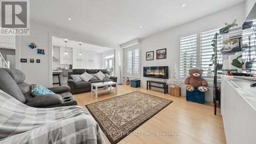 93 Gillespie Drive, Brantford, ON - Indoor Photo Showing Living Room With Fireplace