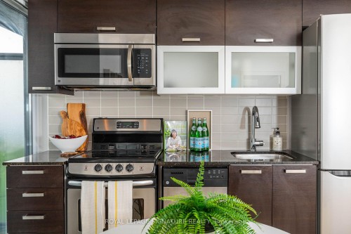 2121E-36 Lisgar Street, Toronto, ON - Indoor Photo Showing Kitchen With Stainless Steel Kitchen With Upgraded Kitchen
