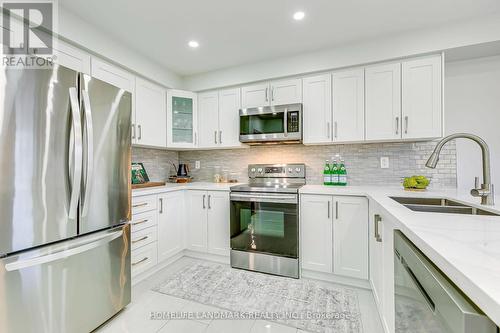 1201 Lindsay Drive, Oakville, ON - Indoor Photo Showing Kitchen With Double Sink With Upgraded Kitchen