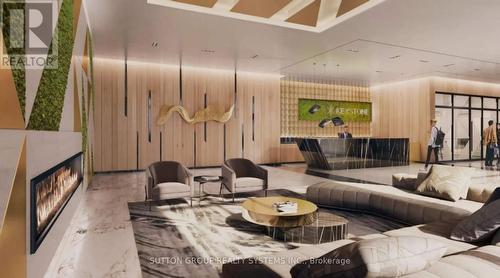 210 - 204 Burnhamthorpe Road E, Mississauga, ON - Indoor Photo Showing Living Room With Fireplace