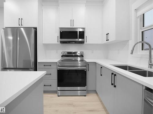 3272 Dallas Schmidt Dr Nw, Edmonton, AB - Indoor Photo Showing Kitchen With Double Sink