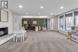 Lower level rec room with walk out - 