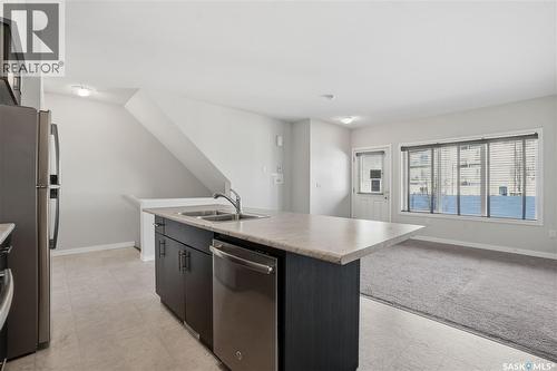 307A 3355 Green Poppy Street, Regina, SK - Indoor Photo Showing Kitchen With Double Sink