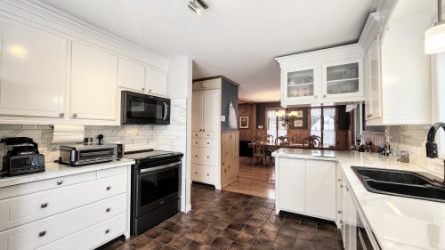 Kitchen - 621 Boul. Robitaille, Notre-Dame-Du-Mont-Carmel, QC - Indoor Photo Showing Kitchen With Double Sink