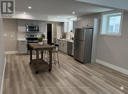 Virtually Staged Dining Area - 2 - 242 South Rankin Street, Saugeen Shores, ON - Indoor Photo Showing Kitchen