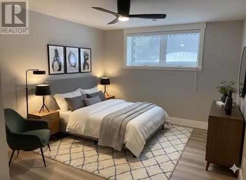 Virtually Staged Bedroom - 2 - 242 South Rankin Street, Saugeen Shores, ON - Indoor Photo Showing Bedroom