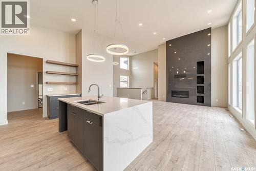 12 Sunset Boulevard, North Grove, SK - Indoor Photo Showing Kitchen With Double Sink With Upgraded Kitchen