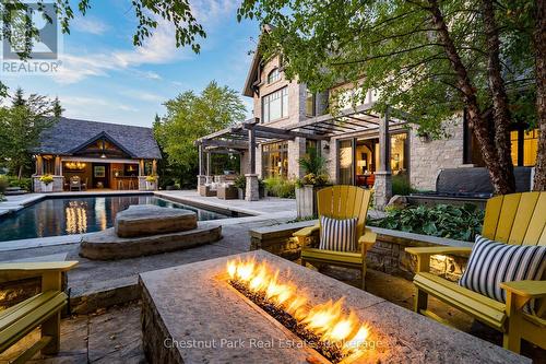 120 Timber Leif Ridge, Blue Mountains, ON - Outdoor With In Ground Pool With Deck Patio Veranda