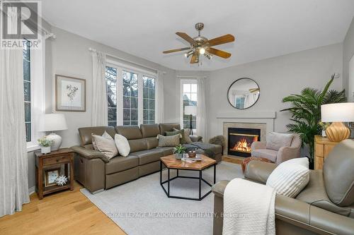 1581 Dockray Drive, Milton, ON - Indoor Photo Showing Living Room With Fireplace