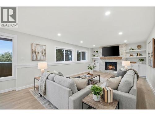 2022 Eagle Bay Road, Blind Bay, BC - Indoor Photo Showing Living Room With Fireplace