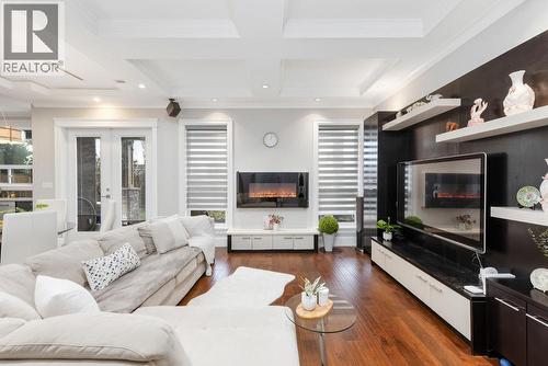 7291 Parry Street, Richmond, BC - Indoor Photo Showing Living Room With Fireplace