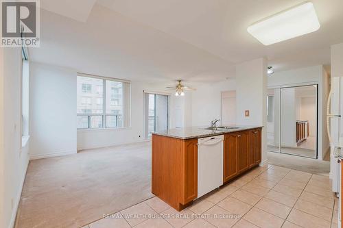 Non Virtually Staged Living/Dining Space - 305 - 1720 Eglinton Avenue E, Toronto, ON - Indoor Photo Showing Kitchen With Double Sink