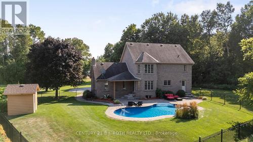 256 Denney Drive, Essa, ON - Outdoor With In Ground Pool With Backyard