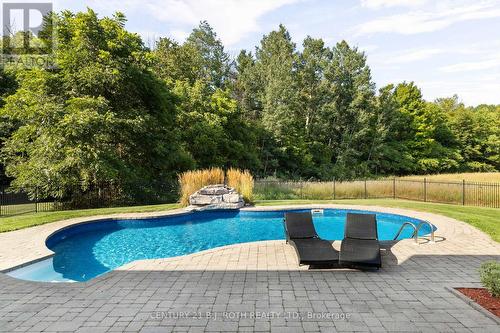 256 Denney Drive, Essa, ON - Outdoor With In Ground Pool With Backyard