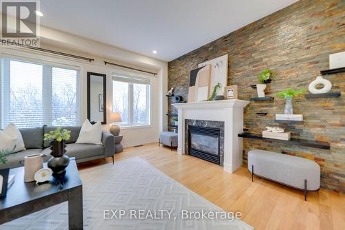 42 Arrowpoint Drive, Brampton, ON - Indoor Photo Showing Living Room With Fireplace