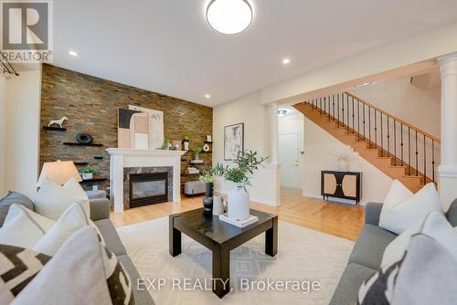 42 Arrowpoint Drive, Brampton, ON - Indoor Photo Showing Living Room With Fireplace