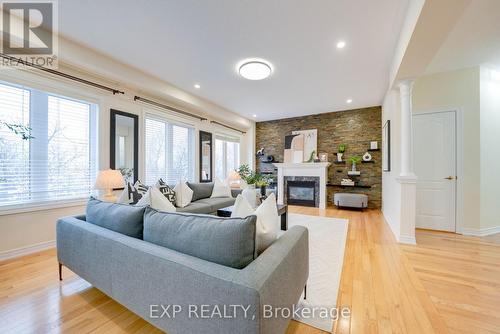 42 Arrowpoint Drive, Brampton, ON - Indoor Photo Showing Living Room With Fireplace