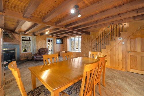 Salle à manger - 2100 Ch. Yamaska, Farnham, QC - Indoor Photo Showing Dining Room With Fireplace