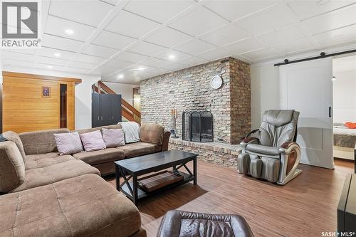257 Campion Crescent, Saskatoon, SK - Indoor Photo Showing Living Room With Fireplace
