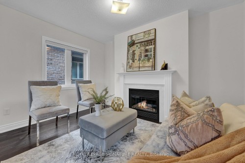58 Orangeblossom Trail, Brampton, ON - Indoor Photo Showing Living Room With Fireplace