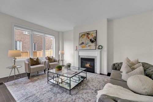 58 Orangeblossom Trail, Brampton, ON - Indoor Photo Showing Living Room With Fireplace