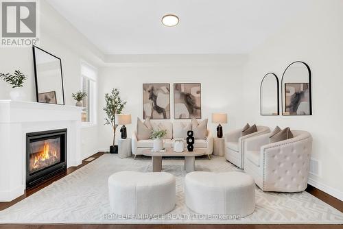 1344 Rose Way, Milton, ON - Indoor Photo Showing Living Room With Fireplace