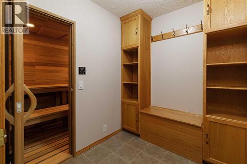 Ahhh.... the Sauna, made with clear Knot Free Cedar. Perfect to relax at the end of a busy day or workout - 247 Mt Selkirk Close Se, Calgary, AB - Indoor Photo Showing Other Room
