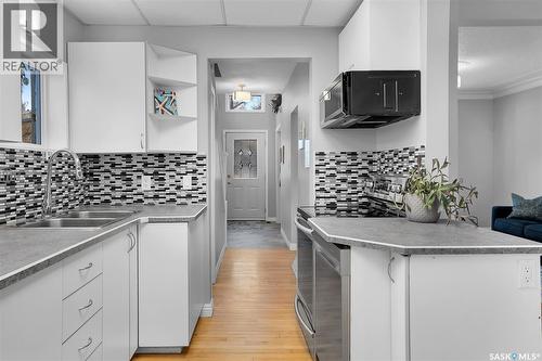 235 J Avenue N, Saskatoon, SK - Indoor Photo Showing Kitchen With Double Sink