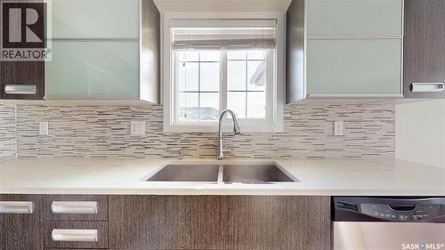 312 1510 Neville Drive, Regina, SK - Indoor Photo Showing Kitchen With Double Sink With Upgraded Kitchen