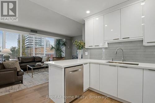 Custom Kitchen w/Quartz Counters - 603 - 2121 Lakeshore Road, Burlington (Brant), ON - Indoor Photo Showing Kitchen