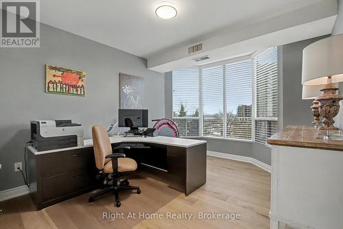 2nd Bedroom -(aka office) w/Bay Window - 603 - 2121 Lakeshore Road, Burlington (Brant), ON - Indoor Photo Showing Office