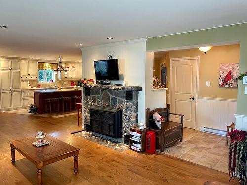 Overall view - 61 Av. Chartier, Saint-Sauveur, QC - Indoor Photo Showing Living Room With Fireplace