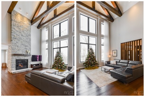 Salon - 650 Rue De Belle-Plagne, Saint-Sauveur, QC - Indoor Photo Showing Living Room With Fireplace