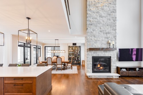 Vue d'ensemble - 650 Rue De Belle-Plagne, Saint-Sauveur, QC - Indoor Photo Showing Living Room With Fireplace
