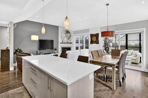 Cuisine - 14680 Rue Jean-Maurice, Mirabel, QC - Indoor With Fireplace