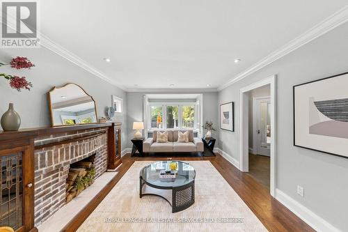 1565 Mount Pleasant Road, Toronto, ON - Indoor Photo Showing Living Room With Fireplace