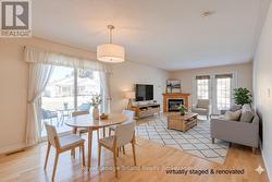virtually staged & renovated dining/living - 