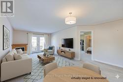 virtually staged & renovated living room - 