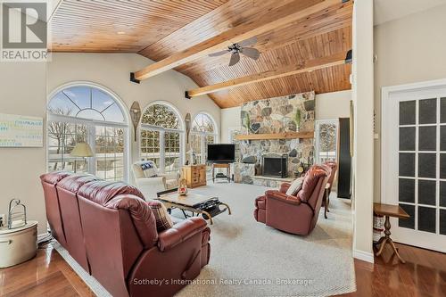 679 Sandy Bay Road, Tiny, ON - Indoor With Fireplace