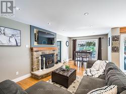 Cozy wood burning fireplace - 