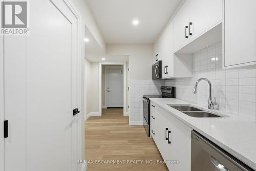 4 - 231 Park Street N, Hamilton, ON - Indoor Photo Showing Kitchen With Double Sink