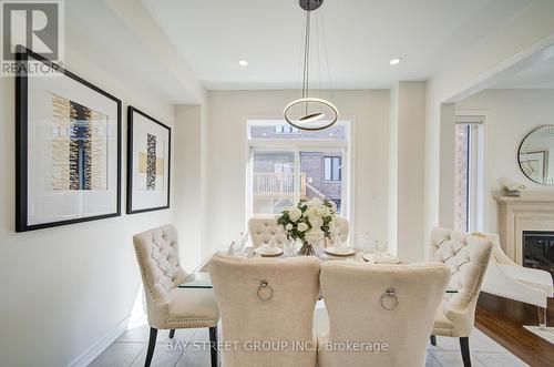 87 Mccague Avenue, Richmond Hill, ON - Indoor Photo Showing Dining Room With Fireplace