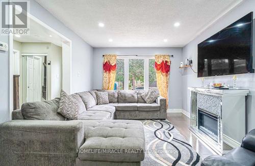 72 Norma Crescent, Brampton, ON - Indoor Photo Showing Living Room With Fireplace