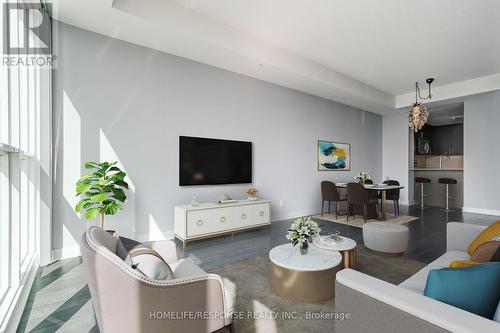 305 - 3985 Grand Park Drive, Mississauga, ON - Indoor Photo Showing Living Room