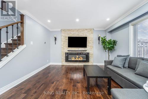 3 Nottawasaga Crescent, Brampton, ON - Indoor Photo Showing Living Room With Fireplace