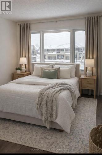 VIRTUALLY STAGED- Perfect sized guest room - 156 Alcorn Drive, Kawartha Lakes (Lindsay), ON - Indoor Photo Showing Bedroom